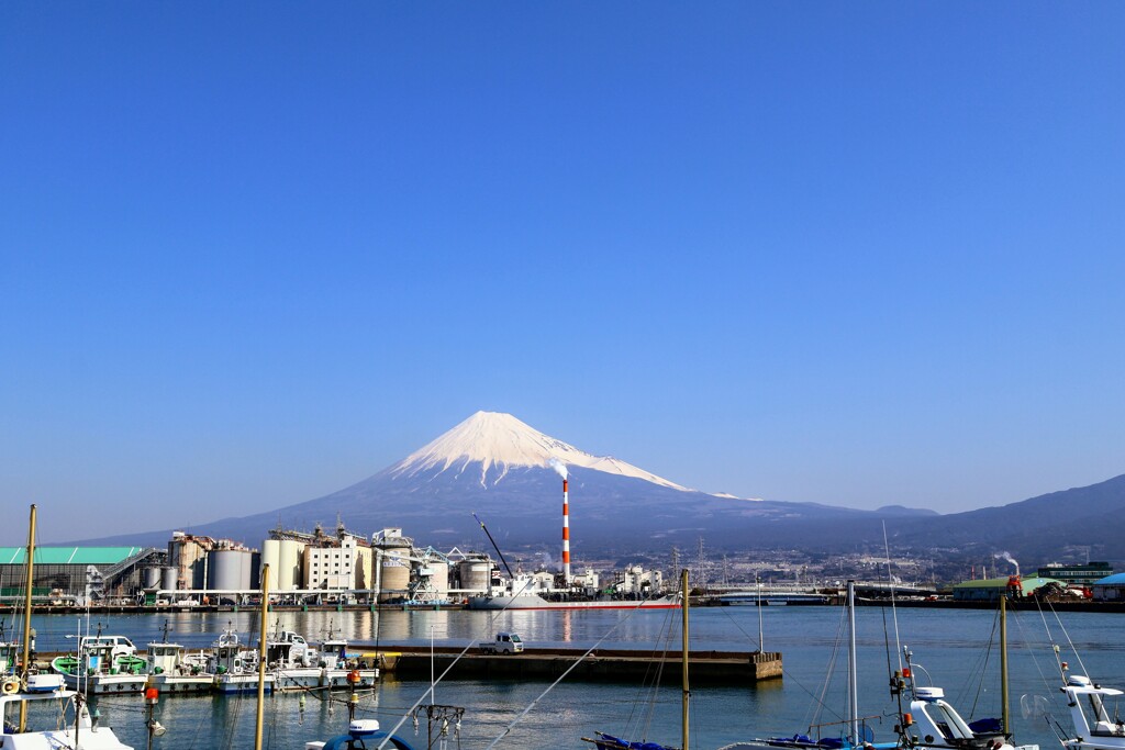 田子の浦からの富士