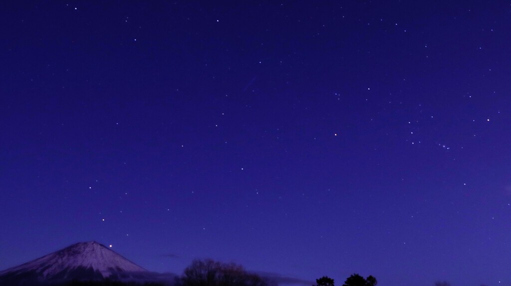 富士山と冬空