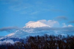 夕暮れの富士