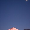 月と木星と富士山