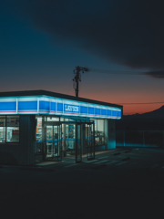 夕暮れローソン