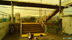 田んぼの中の無人駅③