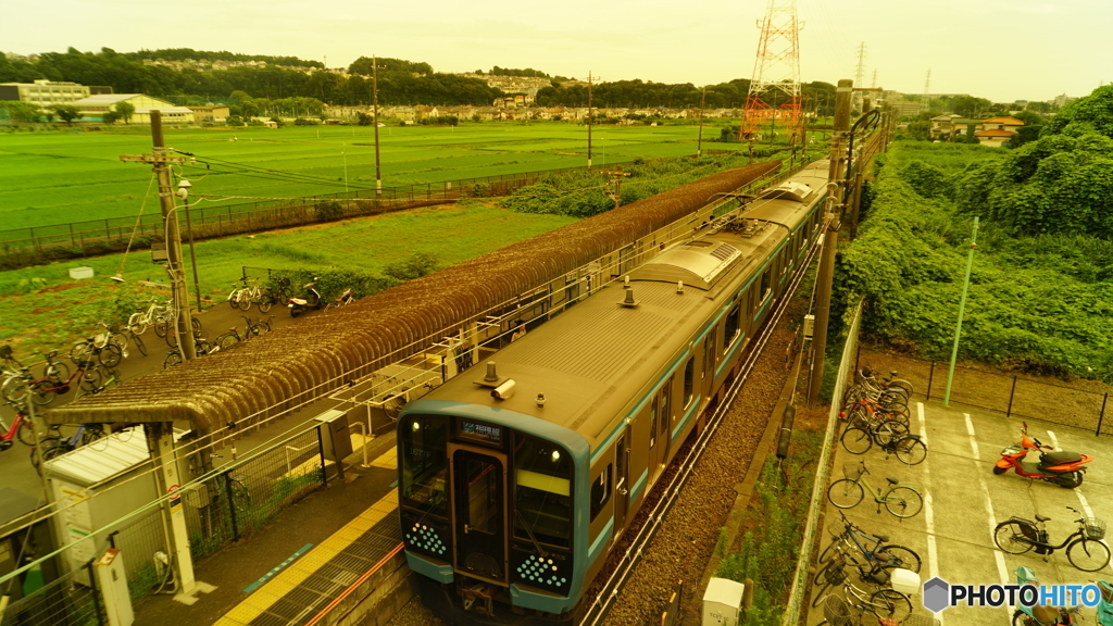 田んぼの中の無人駅④