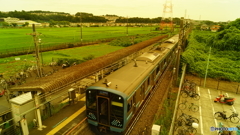 田んぼの中の無人駅④