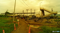 田んぼの中の無人駅②
