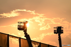 夕焼けとシルエット