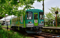 新緑の中の北条鉄道
