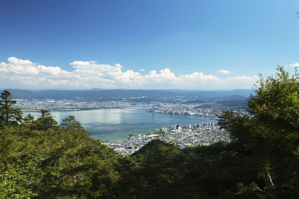 比叡山山頂にて（南湖）