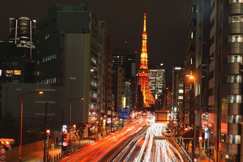 東京タワーで有名な歩道橋より