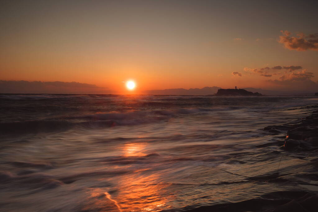 稲村ヶ崎の落日