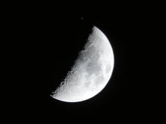 明日は上弦の月と土星