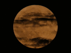 暗雲棚引く中昇る