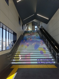 岩槻駅西口階段