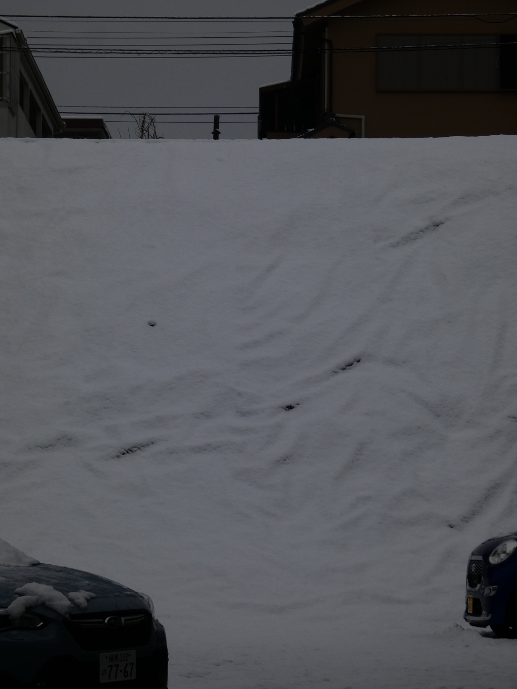 斜面の雪襞