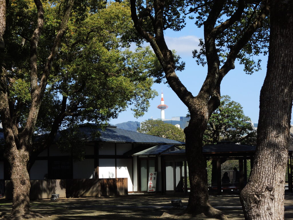 東寺から見える京都タワー