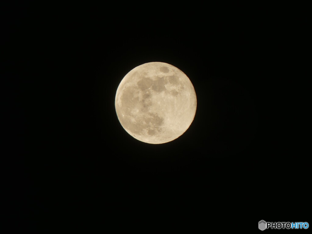 初めての満月撮影