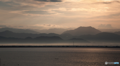 不知火海と阿蘇方面の山