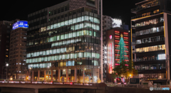 壁面のクリスマスツリー