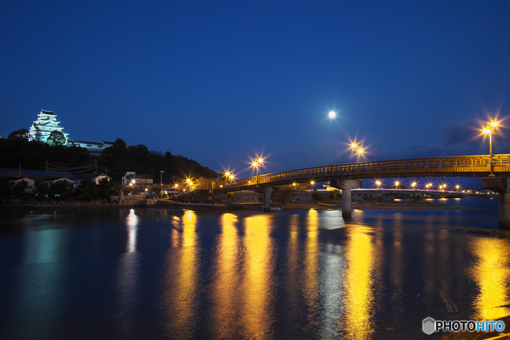 唐津城と二つの橋