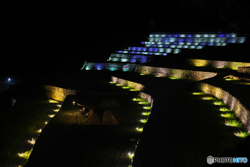 棚田ライトアップ