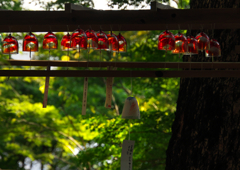 竈門神社の赤い風鈴