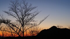 朝焼け①　水沢山