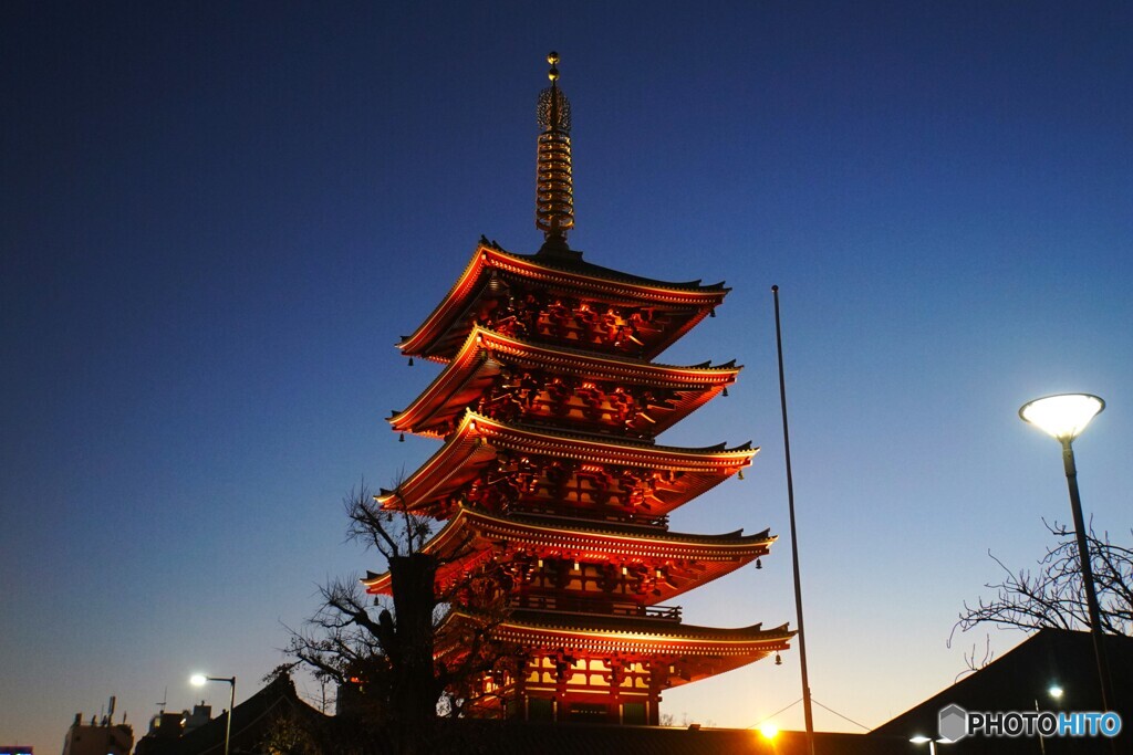 浅草寺、五重塔