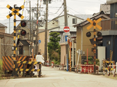 踏切のある風景