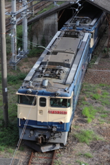 往年の名機。　貨物・寝台列車の花形機関車。