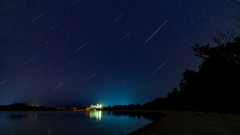 南の島で見る流星群