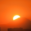 富士山に沈む夕陽②
