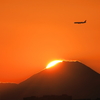 富士山に沈む夕陽③