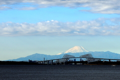 ゲートブリッジと富士山