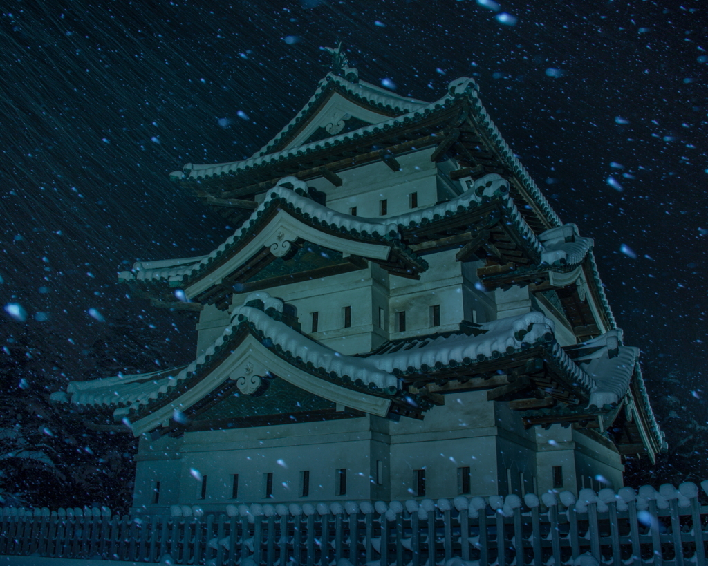 冬の弘前城