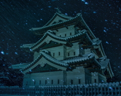 冬の弘前城