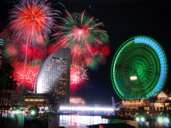 夜空を彩る大きな花