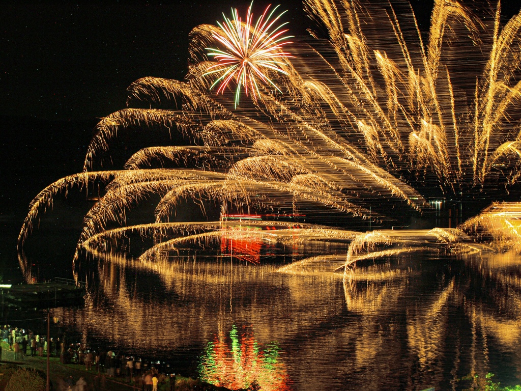 洞爺湖の花火