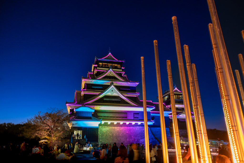 熊本城灯り　夜火夜火６