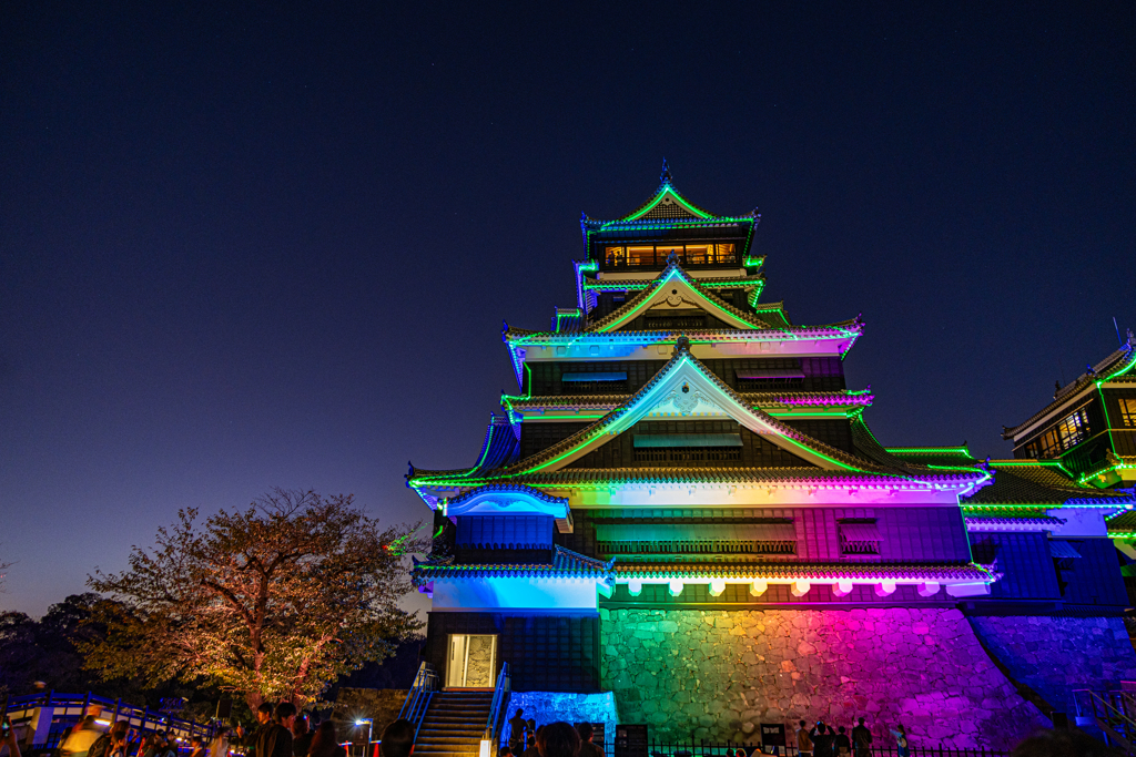 熊本城灯り　夜火夜火５