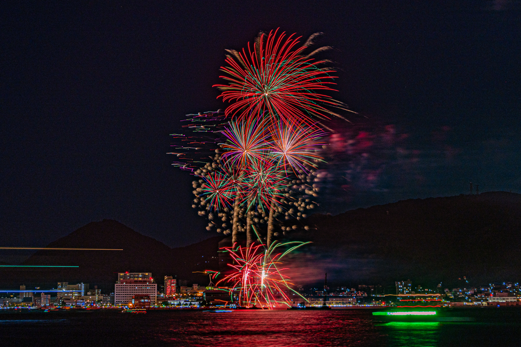 関門海峡花火大会門司側１