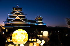 熊本城灯り　夜火夜火2