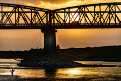 一日の終わりを釣る