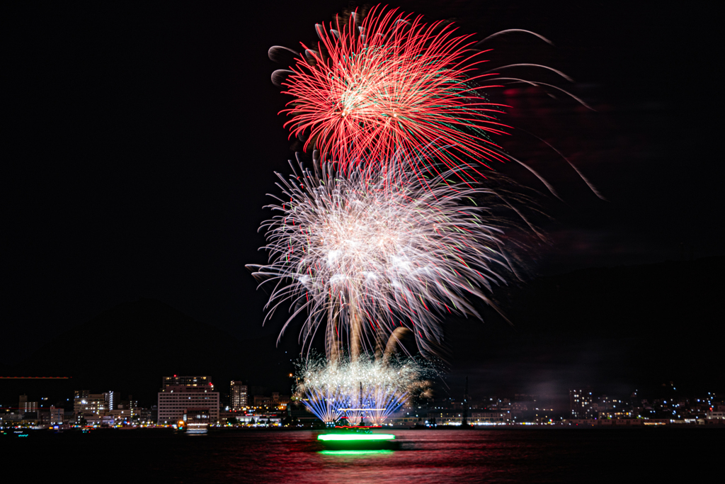 関門海峡花火大会門司側２