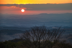 キャンプ場の夕景　３