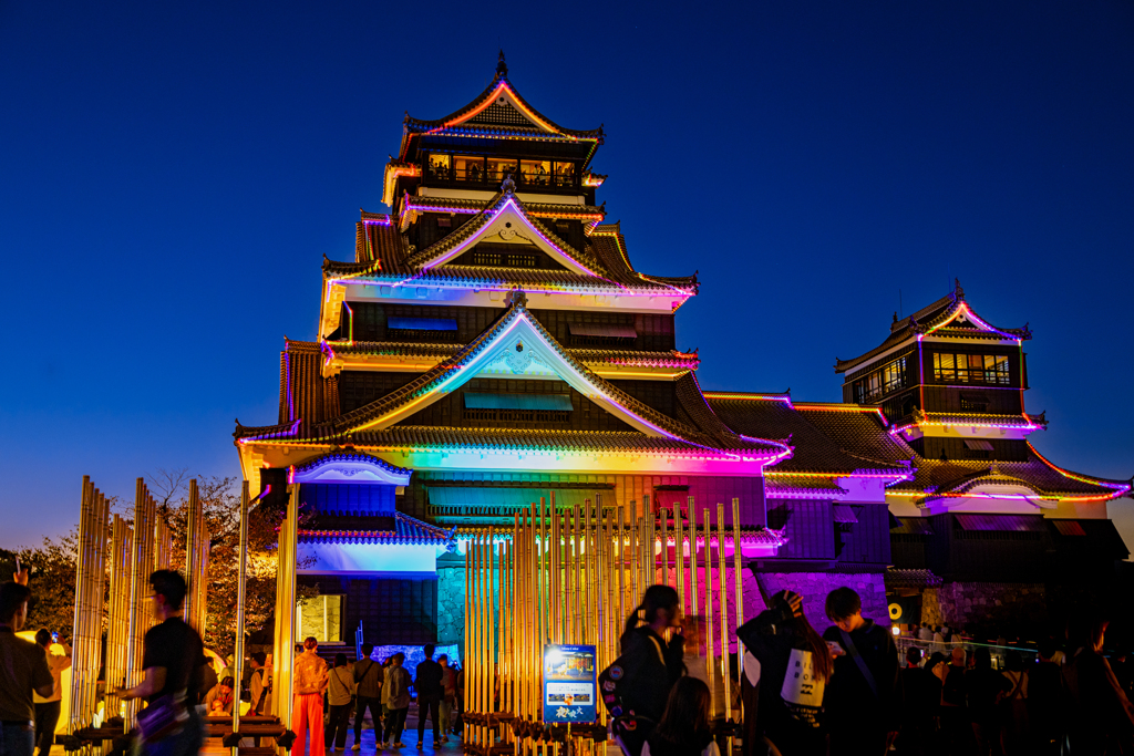 熊本城灯り　夜火夜火3