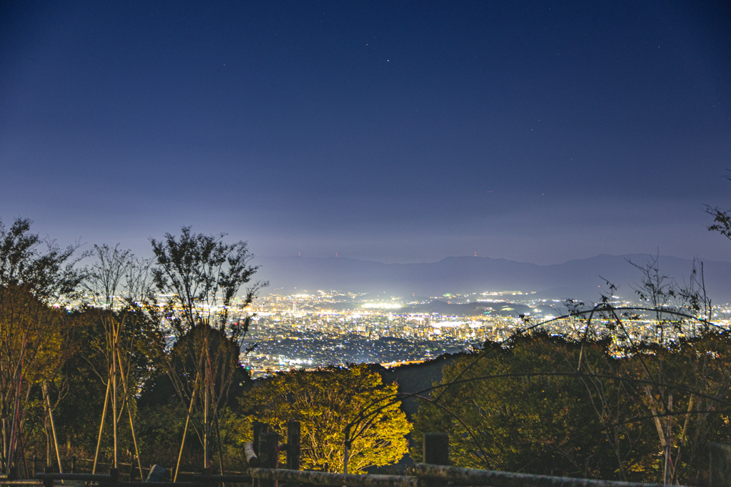 ABURAYAMA FUKUOKA Campfield_サイトからの夜景
