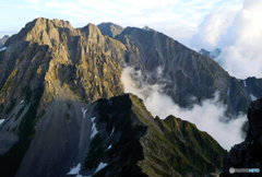 北穂高岳夕景