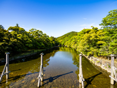 宇治橋から眺める五十鈴川