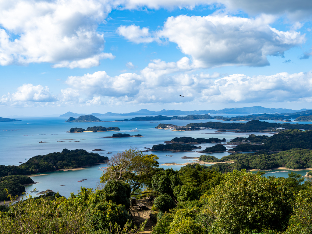 石岳から見下ろす九十九島