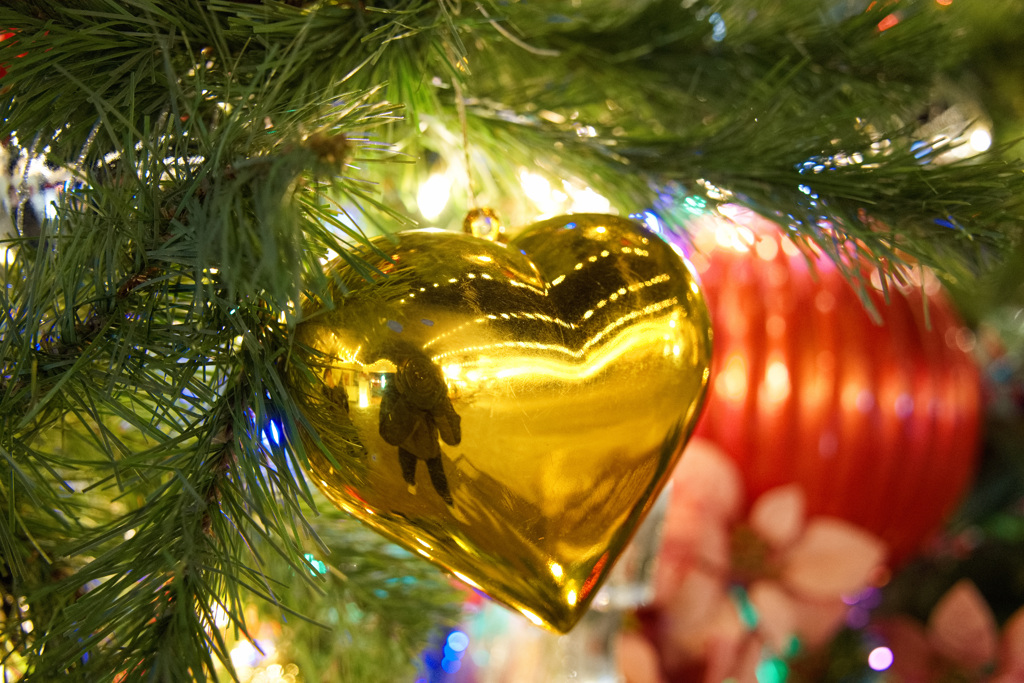 クリスマスに輝くハート